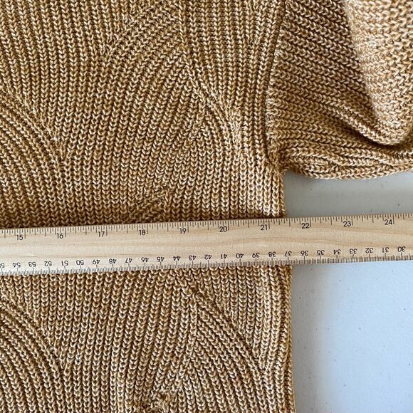 J. Jill Women's Brown Gold Round Neck Cotton Blend Sweater Small - Picture 5 of 10